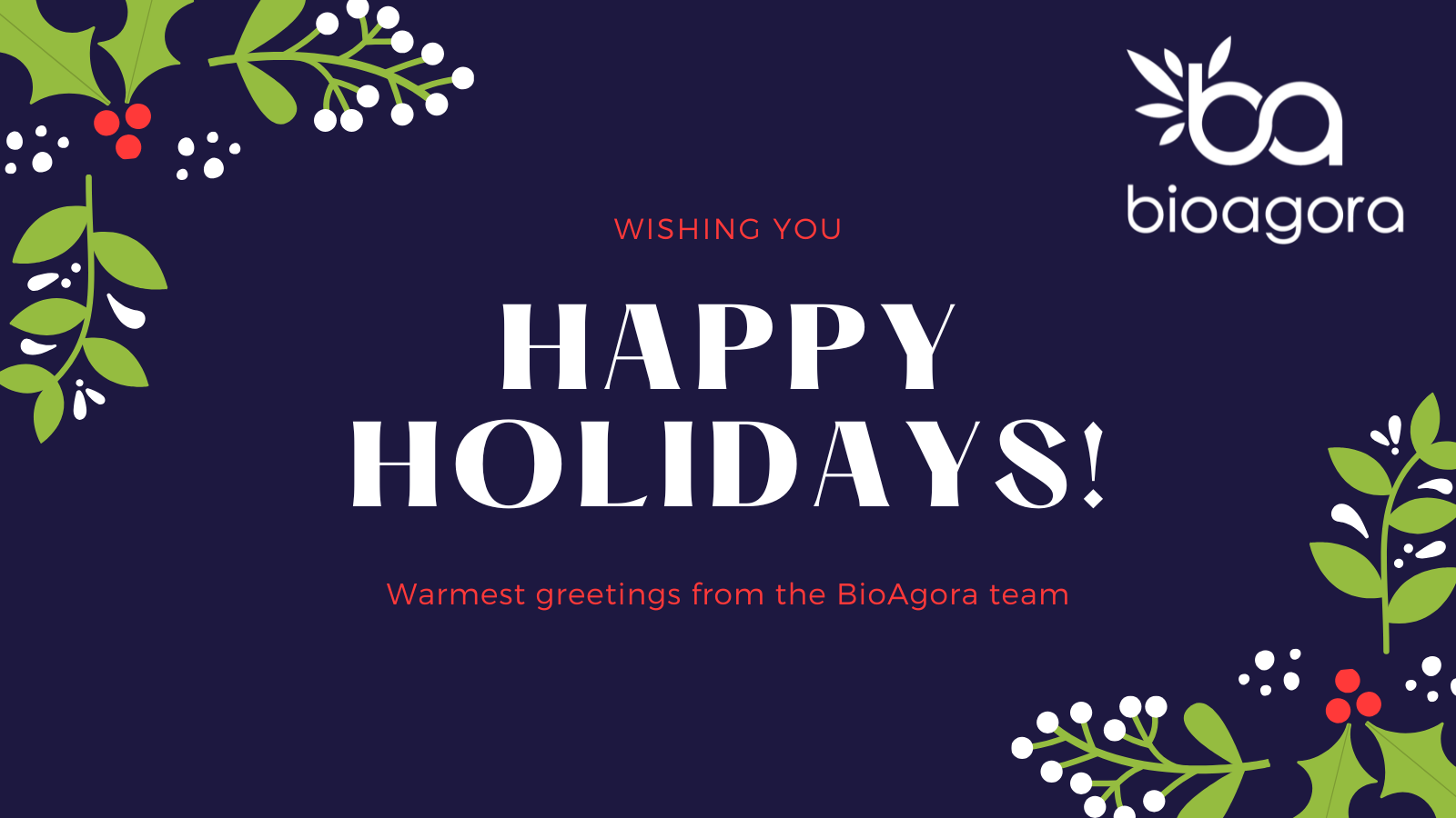 Featured image for Happy holidays from BioAgora!