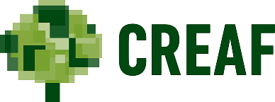 Logo for CREAF (Centre de Recerca Ecològica i Aplicacions Forestals) partner
